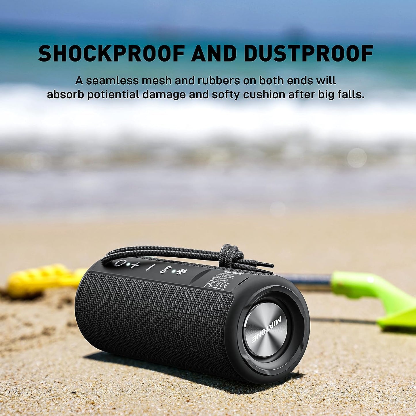 Portable Waterproof Bluetooth Speaker (Black)