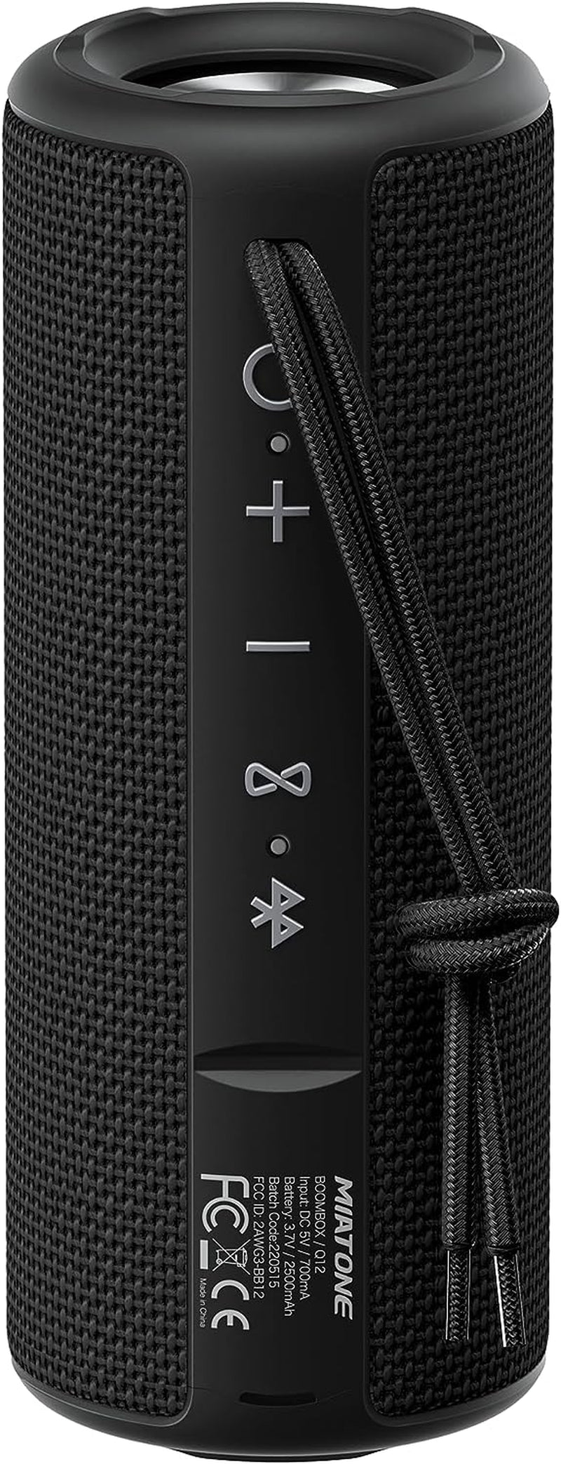 Portable Waterproof Bluetooth Speaker (Black)